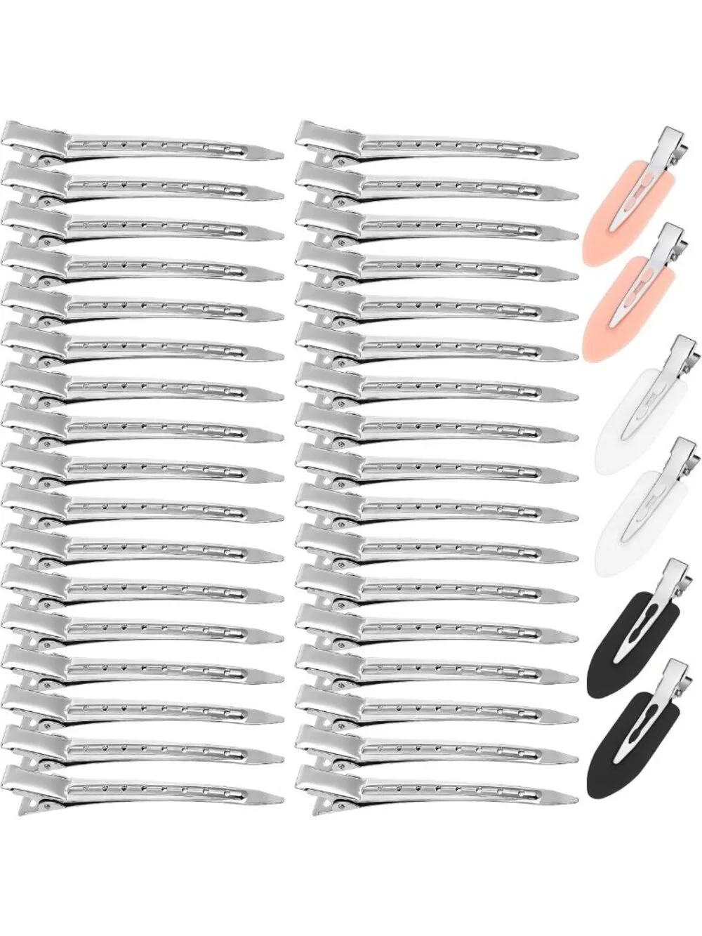 40 Pcs Hair Clips Set for Women - Alligator, Duckbill, No Crease Styling Clips